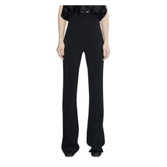 ET OCHS Womens Black Zippered Flare Leg Wear To Work High Waist Pants 6